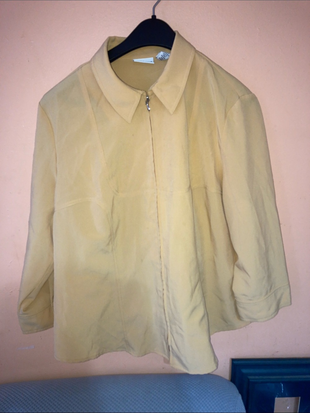 Covington Mustard Yellow Button/Zip Top